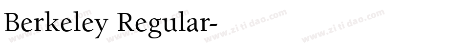 Berkeley Regular字体转换
